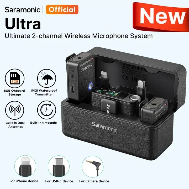 Saramonic Ultra Ultimate 2-Channel Wireless Microphone System with Timecode